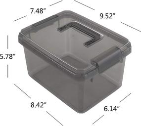 img 3 attached to CadineUS 4 Liter Small Storage Boxes with Lids - 6 Pack Plastic Storage Bins for Efficient Organization