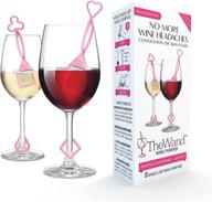 🍷 purewine wand purifier filter stick - eliminate wine allergies, headaches, and enhance taste! (8 pack, pink) logo