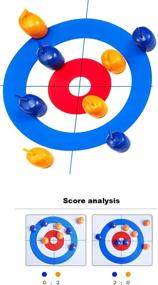 img 2 attached to 🎲 Portable Tabletop Curling Game: Fun for All Ages!