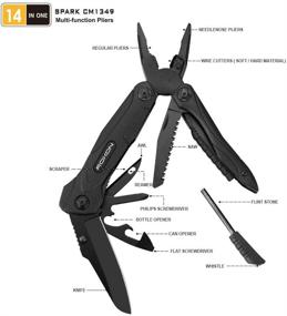 img 3 attached to 🔧 Roxon CM1349 SPARK Multitool Plier: All-in-One Folding Plier for Outdoor Survival & More