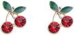 crystal cherry charms cherries earrings logo