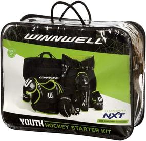 img 4 attached to 🏒 Winnwell Youth Cleansport NXT Hockey Pad & Bag Starter Kit