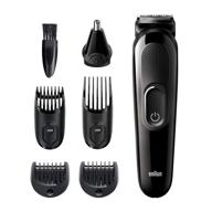 браун mgk3220 6-в-1 машинка для стрижки волос для мужчин: триммер для бороды, триммер для ушей и носа, набор для ухода - беспроводной и с возможностью зарядки логотип