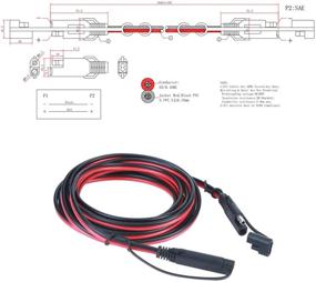 img 1 attached to AEISVIK Battery Charging Cables - SAE to SAE 12V-24V Quick Disconnect Extension Cable 2 Pin With 🔌 Dust Cap - DC Connection Cord Plug 12 Feet 16AWG Gauge for Camp Trailers, Solar Panels & Batteries