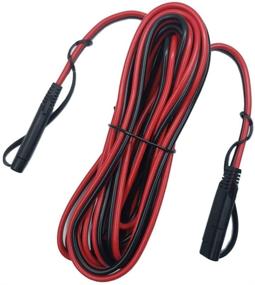 img 4 attached to AEISVIK Battery Charging Cables - SAE to SAE 12V-24V Quick Disconnect Extension Cable 2 Pin With 🔌 Dust Cap - DC Connection Cord Plug 12 Feet 16AWG Gauge for Camp Trailers, Solar Panels & Batteries