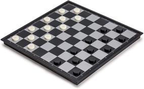img 2 attached to 🧲 Magnetic Travel Chess Checkers Set: Convenient & Portable Board Games for On-the-Go Entertainment