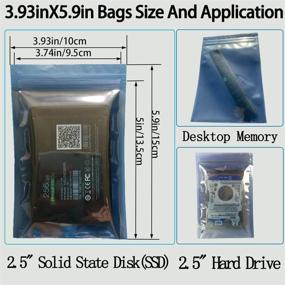 img 2 attached to Daarcin Antistatic Bags: 30pcs Mixed ESD Bags with Labels for Hard Drives & Electronic Devices