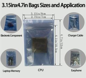 img 1 attached to Daarcin Antistatic Bags: 30pcs Mixed ESD Bags with Labels for Hard Drives & Electronic Devices