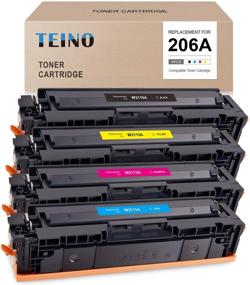 img 4 attached to 🖨️ TEINO (No Chip) Toner Cartridge Set for HP 206A W2110A W2111A W2112A W2113A - Compatible with HP Color Laserjet Pro M255dw MFP M283fdw M283cdw M282nw - Black, Cyan, Magenta, Yellow, 4-Pack