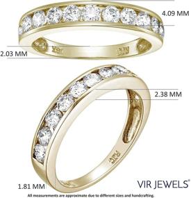 img 1 attached to 💍 Vir Jewels 1 Carat Total Weight Channel Set Diamond Wedding Band in 14K Yellow Gold, I1-I2 Clarity