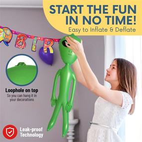 img 1 attached to 👽 Vlish Inflatable Alien Halloween Decor