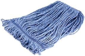 img 2 attached to 🧼 KLEEN HANDLER Heavy Duty Commercial Replacement Mop & String Head Refill - Wet Industrial Blue Cotton Looped End (Pack of 3)