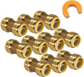 img 4 attached to 🔧 PROCURU PushFit Combo Kit - 1/2" Couplings (10 pcs) + Disconnect Clip (1 pc) | Plumbing Fitting for Copper, PEX, CPVC Pipe (11-Pack)