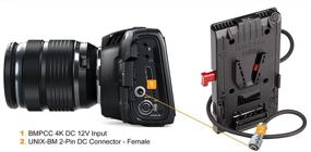 img 3 attached to 🔋 HEDBOX UNIX-BM V-Mount Battery Adapter Plate with 3x D-Tap & USB, Power Out Cable for BMPCC 4K, 6K, and 6K Pro