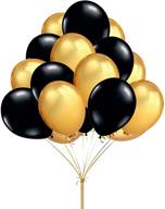 fecedy 100pcs black round balloons logo