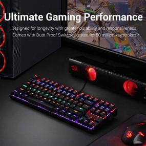 img 3 attached to Redragon K552 Mechanical Gaming Keyboard RGB LED Backlit Wired Keyboard - Windows Gaming PC (87 Keys, Black, Red Switches)
