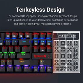 img 2 attached to Redragon K552 Mechanical Gaming Keyboard RGB LED Backlit Wired Keyboard - Windows Gaming PC (87 Keys, Black, Red Switches)