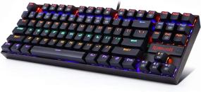 img 4 attached to Redragon K552 Mechanical Gaming Keyboard RGB LED Backlit Wired Keyboard - Windows Gaming PC (87 Keys, Black, Red Switches)