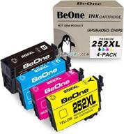 beone 252xl remanufactured ink cartridge replacement 4-pack for epson t252 t252xl - compatible with workforce wf-7720 wf-3640 wf-7710 wf-3620 wf-7110 wf-7620 wf-7610 wf-7210 wf-3630 (1bk 1c 1m 1y) logo