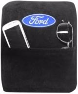 seat armour kaf150b15-18 black bucket seat console cover for ford f-150: custom fit, officially licensed, with embroidered logo - 1 pack logo