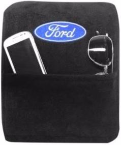 img 1 attached to Seat Armour KAF150B15-18 Black Bucket Seat Console Cover for Ford F-150: Custom Fit, Officially Licensed, with Embroidered Logo - 1 Pack
