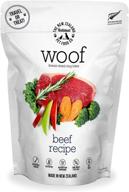 🐶 premium woof freeze dried raw dog food: mixer, topper, or treat - natural, high protein, limited ingredient recipe logo