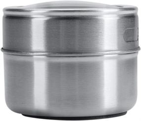 img 1 attached to Bekith 20-Pack Stainless Steel Magnetic Spice Tins for Versatile Storage - 🧲 Clear Lid with Sift or Pour Feature, Magnetic Attachments for Refrigerator and Grill