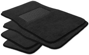 img 1 attached to 🔲 Enhanced Black Carpet Floor Mat with Heel Pad (Deluxe) by FH Group