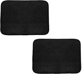 img 2 attached to 🔲 Enhanced Black Carpet Floor Mat with Heel Pad (Deluxe) by FH Group