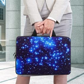 img 3 attached to 📦 iColor Starry Neoprene Carrying Case Sleeve - Ultra-Portable Protective Briefcase for 11.6-12.2 Inch Netbooks/Laptops (IHB12-003)