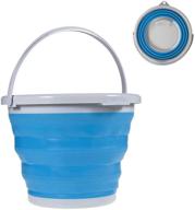 🌊 multi-functional collapsible buckets - topind 10l blue and white silicone water buckets for fishing, camping, car washing, home storage, and outdoors logo