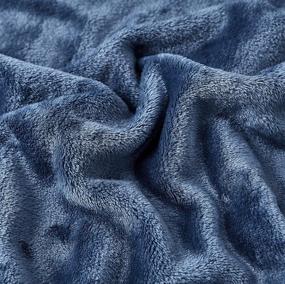 img 2 attached to 🛏️ Nautica - USHSEE1106038 Solid Collection Navy Full/Queen Silky Microfiber Ultra Soft Cozy Plush Light-Weight Fleece Blanket, Easy Care Machine Washable