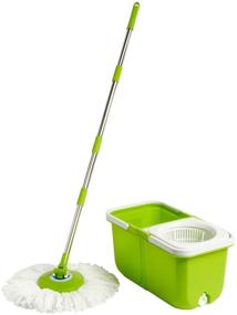 img 1 attached to 🧹 Effortlessly Clean with Big Boss InstaMop: The Spinning Action Mop in Green