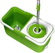 🧹 effortlessly clean with big boss instamop: the spinning action mop in green logo