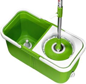 img 4 attached to 🧹 Effortlessly Clean with Big Boss InstaMop: The Spinning Action Mop in Green