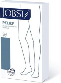 img 2 attached to JOBST Waist High Compression Stockings Pantyhose, Closed Toe, Black, 30-40 mmHg Relief