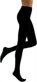 img 4 attached to JOBST Waist High Compression Stockings Pantyhose, Closed Toe, Black, 30-40 mmHg Relief