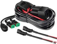 🔌 nilight 14awg 11.5 футовая проводная комплектация dt connector wiring harness kit - светодиодная панель 12v | фары для бездорожья и рабочий свет - 2 провода логотип