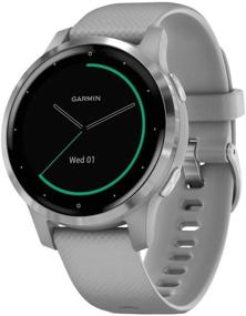 img 3 attached to 👟 Garmin Vivoactive 4S Smartwatch Powder Gray/Stainless Bundle: Все в одном фитнес-компаньон с расширенной поддержкой.