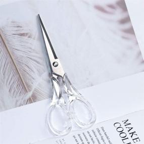 img 3 attached to Clear Acrylic Silver Scissors 6