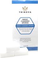 🧽 trinova magic cleaning eraser sponge (20 pack) - best for ultimate cleaning on hard surfaces in kitchen, bathroom, home, walls and more. exceptional value, clean with non-toxic melamine. logo