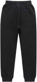 img 3 attached to 🏃 KOWDRAGON Boys' Fleece Sweatpants with Pockets - Comfortable Pants for Jogging
