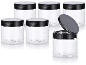 img 4 attached to 📦 Clear Large Plastic Refillable Black: Organize and Store in Style