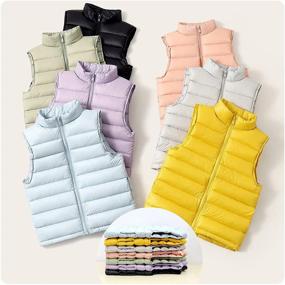 img 1 attached to AIEOE Lightweight Sleeveless Outwear Waistcoat Boys' Clothing for Jackets & Coats