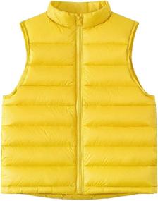 img 4 attached to AIEOE Lightweight Sleeveless Outwear Waistcoat Boys' Clothing for Jackets & Coats