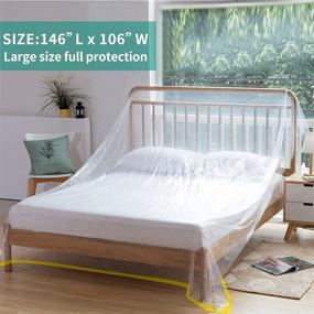 img 3 attached to Extra Large Waterproof Sofa Couch Cover, Heavy Duty PEVA Furniture Protector for Moving, Long Term Storage, and Dustproof Shelter