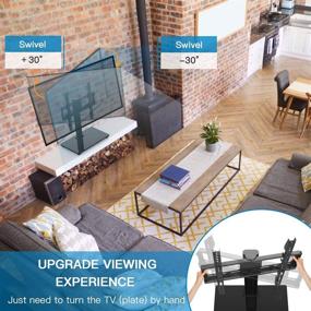 img 3 attached to PERLESMITH Swivel Universal TV Stand/Base - Table Top TV Stand for 32-55 inch LCD LED TVs - Height Adjustable TV Mount Stand with Tempered Glass Base, VESA 400x400mm, Holds up to 88lbs PSTVS09 - Perfect Solution for TV Placement and Optimal Viewing Experience