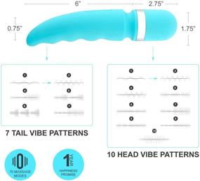 img 1 attached to IWisp двухголовый персональный массажер для тела: водонепроницаемый, безопасный для кожи силикон, тихий (55 дБ), 70 режимов массажа - предельное расслабление у вас под рукой