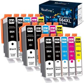 img 4 attached to 🖨️ Valuetoner Compatible Ink Cartridge Replacement for HP 564XL 564 XL Combo Pack for Photosmart 5510 5520 6520 7510 7520 Premium C309A C410A Printer (3 Black, 3 Photo Black, 3 Cyan, 3 Magenta, 3 Yellow) - Improved SEO!