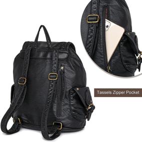 img 1 attached to Backpacks Drawstring Magnetic Snap MBB MWC 043BK Women's Handbags & Wallets in Fashion Backpacks